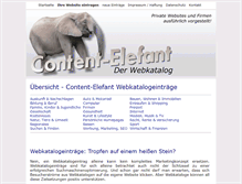 Tablet Screenshot of content-elefant.de